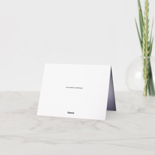 紫色のクリスタルスノーフレークメリークリスマスカード シーズンカード (裏面)