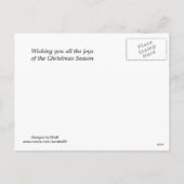 紫色のクリスマスの装飾 シーズンポストカード (裏面)