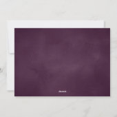 紫色のクリスマスウォーターカラー植物体2写真 シーズンカード (裏面)