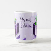 紫色のクリスマスギフトコーヒーマグ コーヒーマグカップ (中央)