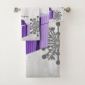 紫色のクリスマスギフトホリデータオルセット バスタオルセット (インサイチュ)
