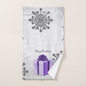 紫色のクリスマスギフトホリデータオルセット バスタオルセット (ハンドタオル)