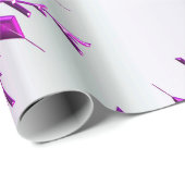 紫色のクリスマススノーフレーク ラッピングペーパー (ロールコーナー)