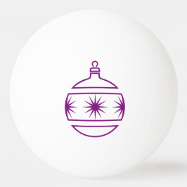 紫色のクリスマスツリーオーナメントのアウトラインの形状 卓球ボール