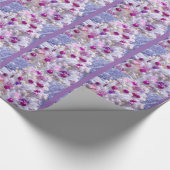 紫色のクリスマスツリー ラッピングペーパー (角)