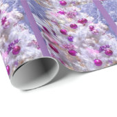 紫色のクリスマスツリー ラッピングペーパー (ロールコーナー)