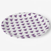 紫色のクリスマスパターン ペーパープレート (アングル)