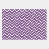 紫色のクリスマスパターン ラッピングペーパーシート (正面2)