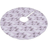 紫色のクリスマスパターン#10 ID1009 ブラッシュドポリエステルツリースカート (アングル)