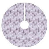 紫色のクリスマスパターン#10 ID1009 ブラッシュドポリエステルツリースカート (正面)