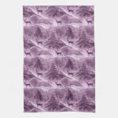 紫色のクリスマスパターン#13 ID1009 キッチンタオル (縦)