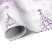 紫色のクリスマスパターン#3 ID1009 ラッピングペーパー (ロールコーナー)