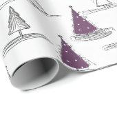 紫色のクリスマスパターン#5 ID1009 ラッピングペーパー (ロールコーナー)