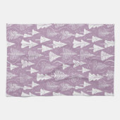 紫色のクリスマスパターン#6 ID1009 キッチンタオル (横)