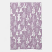 紫色のクリスマスパターン#6 ID1009 キッチンタオル (縦)