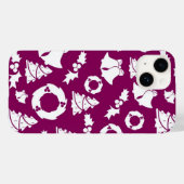 紫色のクリスマスパターン Case-Mate iPhoneケース (裏面 (横))
