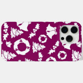紫色のクリスマスパターン Case-Mate iPhoneケース (裏面 (横))