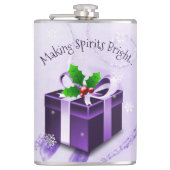 紫色のクリスマスプレゼントのフラスコ フラスク (正面)