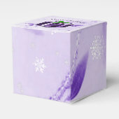紫色のクリスマスプレゼントの好意ボックス フェイバーボックス (正面サイド)