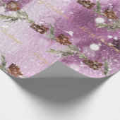 紫色のクリスマスラッピング紙 ラッピングペーパー (角)