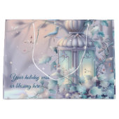 紫色のクリスマスランタンを作成する ラージペーパーバッグ (正面)