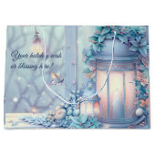 紫色のクリスマスランタンを作成 ラージペーパーバッグ (正面)