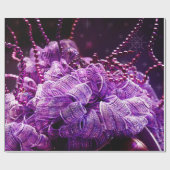 紫色のクリスマス-包装紙 ラッピングペーパー (フラット)