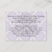 紫色のクリームのダマスク模様 エンクロージャーカード (裏面)