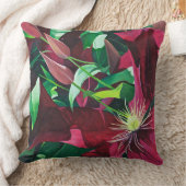 紫色のクレマチス花大四角 クッション (ブランケット)