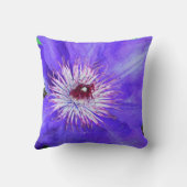 紫色のクレマチス花 クッション (裏面)