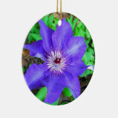 紫色のクレマチス花 セラミックオーナメント (右)