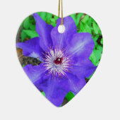 紫色のクレマチス花 セラミックオーナメント (右)