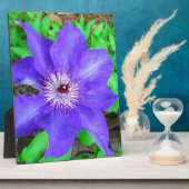 紫色のクレマチス花 フォトプラーク (側面)