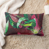 紫色のクレマチス花 ランバークッション (ブランケット)