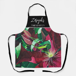 紫色のクレマティスフローラ、中 エプロン