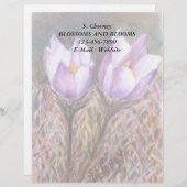 紫色のクロキュースのカスタマイズ可能なレターヘッド レターヘッド (正面/裏面)