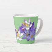 紫色のクロックスビーライトグリーンラテマグカップ カフェラテマグ (右アングル)