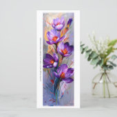 紫色のクロックスブックマークカードを作成する (スタンド正面)