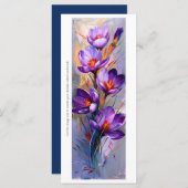 紫色のクロックスブックマークカードを作成する (正面/裏面)