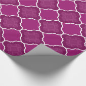 紫色のクローバーの幾何学的なパターン ラッピングペーパー (角)
