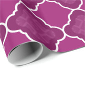 紫色のクローバーの幾何学的なパターン ラッピングペーパー (ロールコーナー)