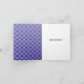 紫色のクローバーは感謝していしています サンキューカード (内部)