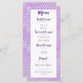 紫色のクローバーメニュー メニュー (正面/裏面)