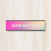紫色のグラデシンプルーション部門名ドア記号 サインプレート (正面)