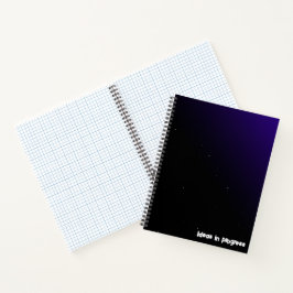 紫色のグラデーションと宇宙模様を持つノート ノートブック