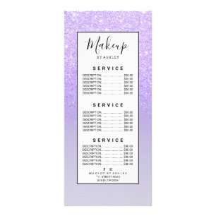 紫色のグラデーションなグリッターの薄紫のパステルカラーのブロック ラックカード