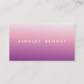 紫色のグラデーションな水彩画の名刺 名刺 (正面)