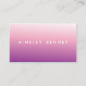 紫色のグラデーションな水彩画の名刺 名刺 (正面)