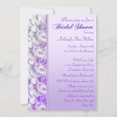 紫色のグラデーションな花のブライダルシャワーの招待状 招待状 (裏面)