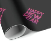 紫色のグラデーションの新年 ラッピングペーパー (ロールコーナー)